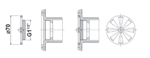 Регулятор R 11/2“ ABS – регул. кількість води, регулювання витрати води в основному елементі - изображение 2